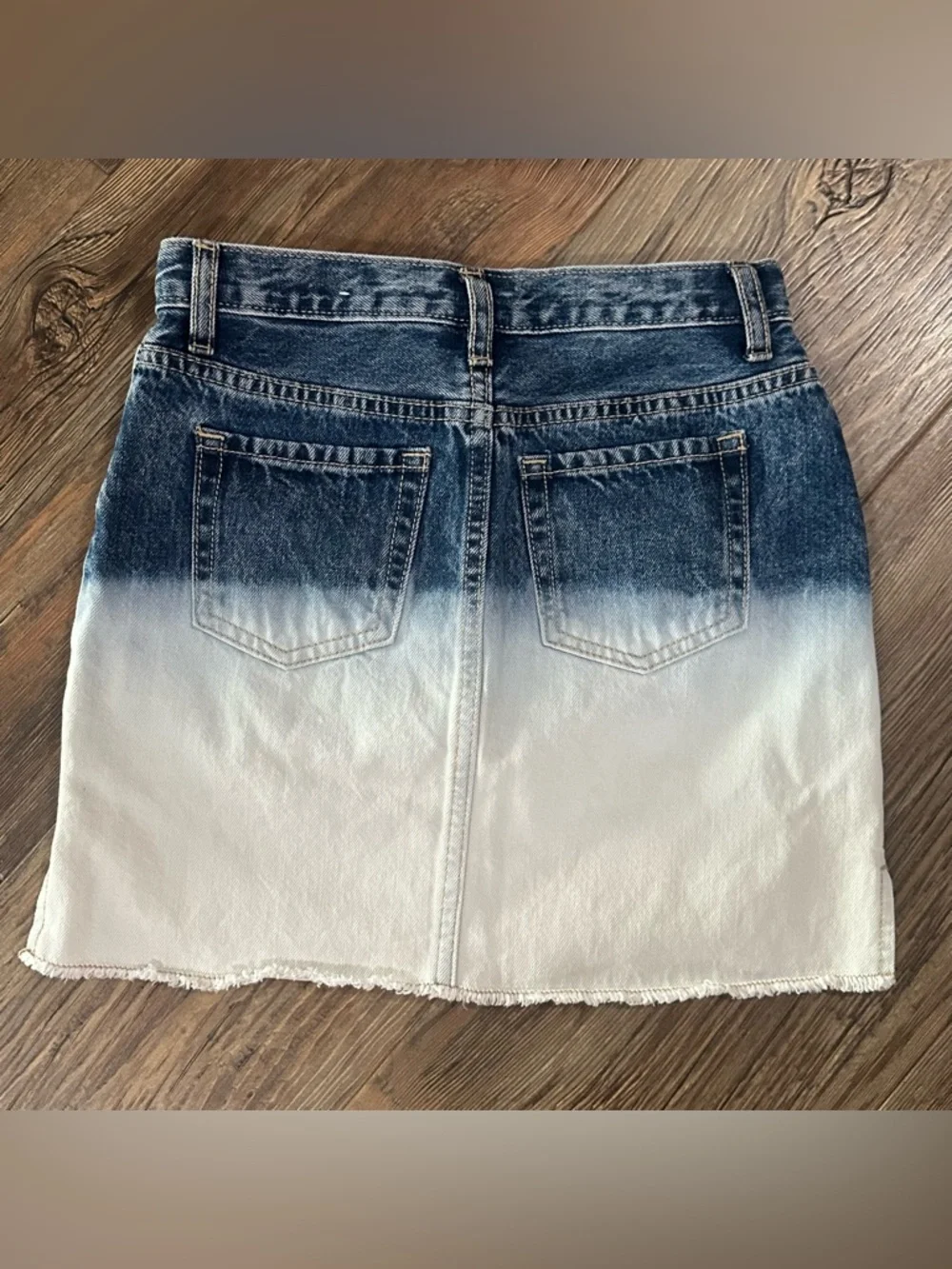 Children’s Place ombré denim Jean Skirt girls 6X/7 adjustable waist